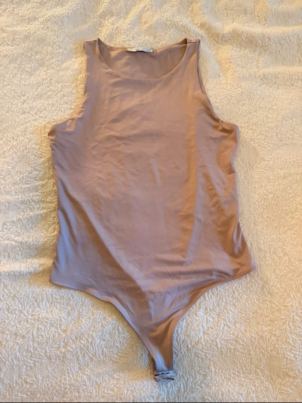 Mauve Sleeveless One-Piece Bodysuit